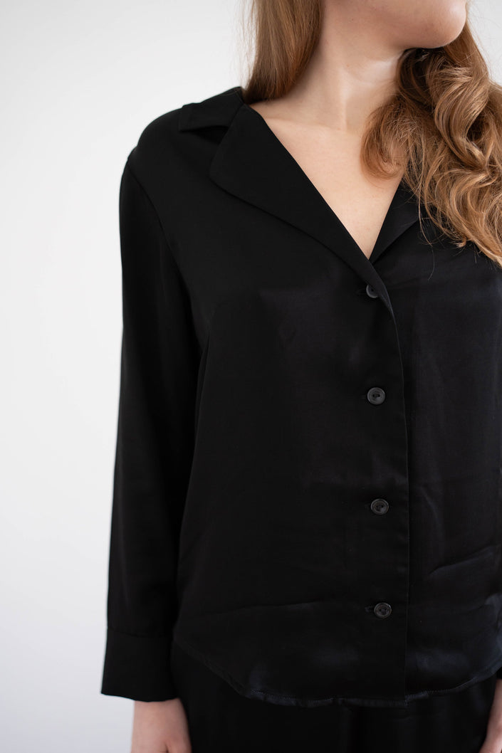Pyžamová košile dámská — Black