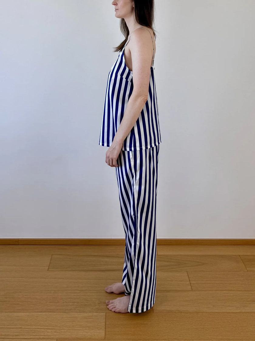 Set na spaní tílko a kalhoty — Navy Stripes
