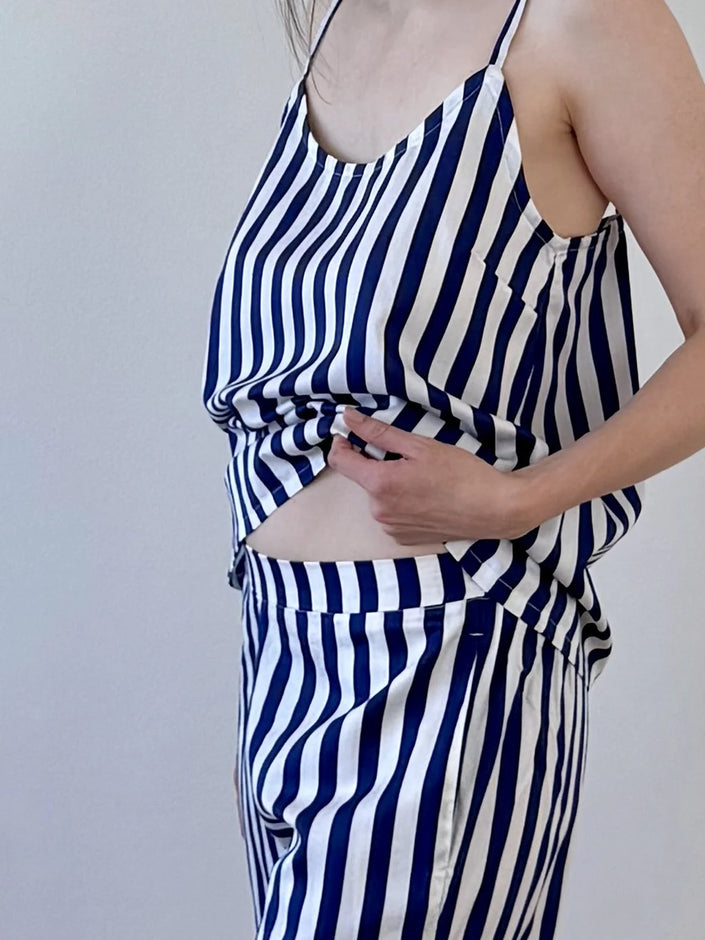 Tílko na spaní — Navy Stripes