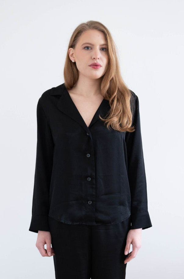 Pyžamová košile dámská — Black