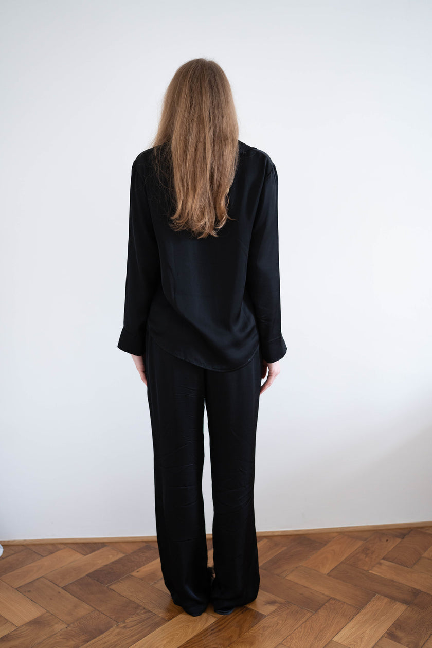 Pyžamový set košile a kalhoty — Black